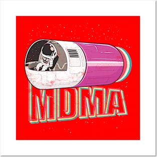 Techno MDMA Astronaut Posters and Art